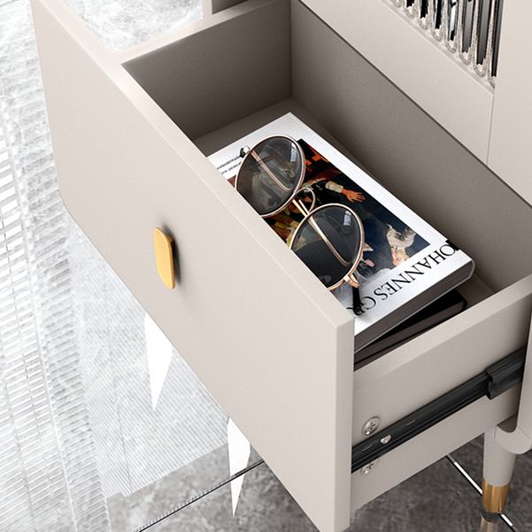 Modern Engineered Wood Bookcase Standard Closed Back Bookshelf with Doors