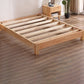 Solid Wood Standard Bed Contemporary Rubberwood Platform Bed with Legs