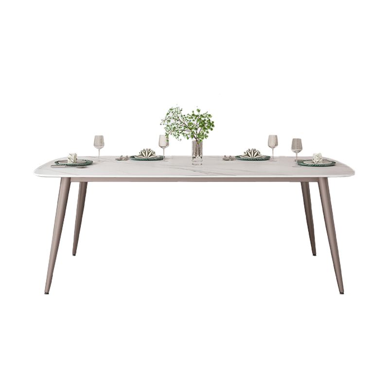 Mesa de comedor de rectángulo de lujo tradicional muebles de comedor de piedra