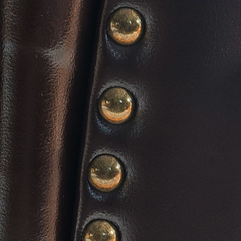 Traditional Living Room Brown Sofa 4-seat Genuine Leather Seating