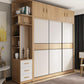 Bedroom Wardrobe Armoire Cabinet, Artificial Wood Modern Storage Cabinet with Drawers
