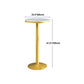 Glam Gold Bar Table Faux Marble 23.6"W Round Top White Wood Bistro Table Clearhalo 'Bar Furniture' 'Bar Tables' 'bar_tables' 'furn' 'furn_bar_tables' 'Furniture' 'furniture_bar_tables' 'Kitchen & Dining Furniture' 'kitchen&dining_furn' 'kitchen' 1200x1200_61638ec3-a8b5-4e58-acc3-3b5e9f2baf55