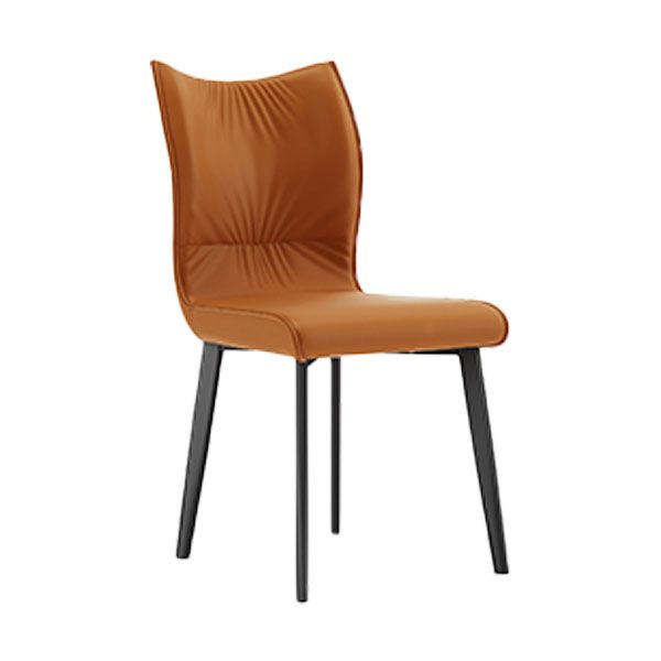 Contemporary Restaurant Leather Side Chair Matte Finish Solid Back Dining Chair Clearhalo 'Dining Chairs' 'Dining Tables & Seating' 'dining_chair' 'furn' 'furn_dining_chair' 'Furniture' 'Kitchen & Dining Furniture' 1200x1200_61651505-3959-458e-b809-cea851761723