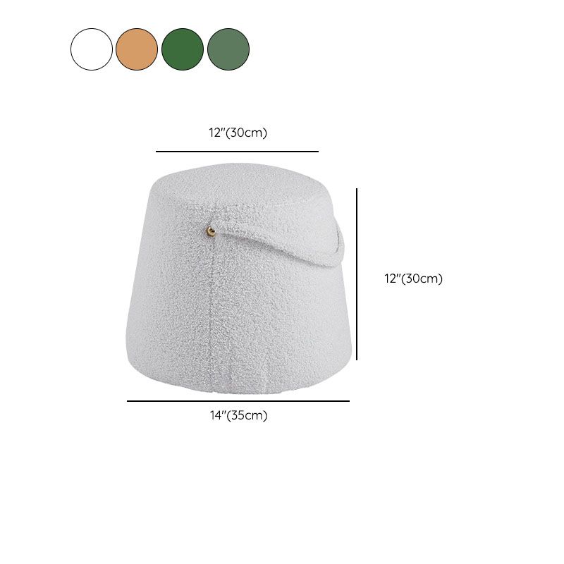 Solid Color Fabric Standard Stool Modern Style Simple Round Stool Clearhalo 'furn' 'furn_ottomans_poufs' 'Furniture' 'Living Room Furniture' 'Ottomans & Poufs' 'ottomans_poufs' 1200x1200_61680e23-f3c9-4a4a-94c8-ec79154707af