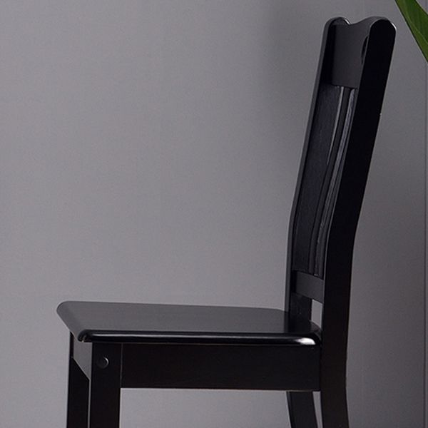 Modern Rubberwood Slat Back Chair Matte Finish Wood Dining Chair Clearhalo 'Dining Chairs' 'Dining Tables & Seating' 'dining_chair' 'furn' 'furn_dining_chair' 'Furniture' 'Kitchen & Dining Furniture' 1200x1200_616850a7-1ca9-4434-b609-cbcc66deb38d