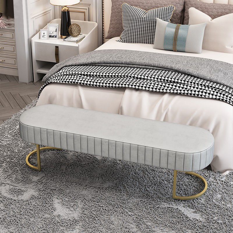 Modern Solid Color Seating Bench Upholstered Entryway and Bedroom Bench with Cushioned Clearhalo 'Benches' 'Chairs & Seating' 'furn' 'furn_benches' 'Furniture' 'Living Room Furniture' 1200x1200_6168d5c7-3a0c-459f-9bbf-b09f3da13c0a