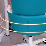 Chaise de bureau sans bras moderne en cuir à hauteur de siège réglable