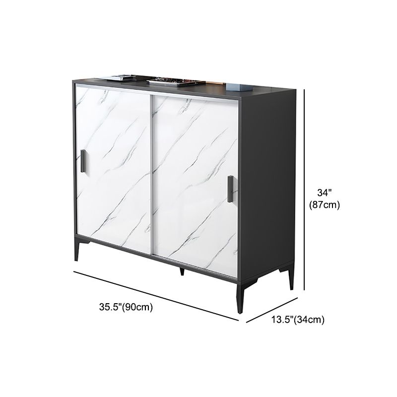 Artificial Wood Dining Room Sideboard Cabinet Modern Credenza with Storage and Drawer Clearhalo 'buffet_sideboard' 'Buffets & Sideboards' 'furn' 'furn_buffet_sideboard' 'Furniture' 'furniture_buffet_sideboard' 'Kitchen & Dining Furniture' 1200x1200_6169d3ec-f05d-4123-9549-9311a2d915e2