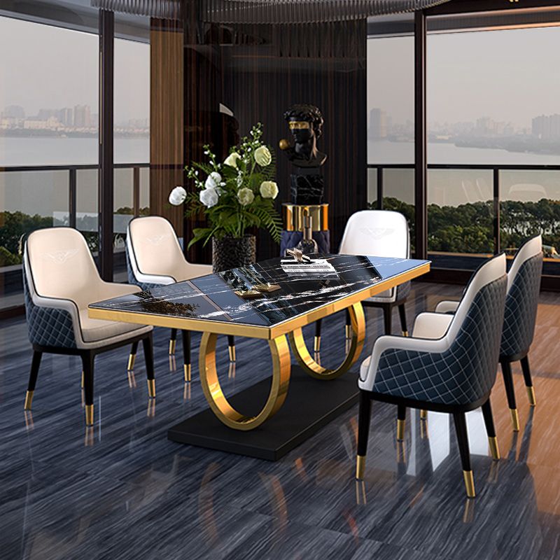 Rectangle Traditional Luxury Dining Table Sintered Stone Table with Trestle Base for Dining Room Clearhalo ' dining_table' 'Dining Tables & Seating' 'Dining Tables' 'furn' 'furn_dining_table' 'Furniture' 'furniture_dining_table' 'Kitchen & Dining Furniture' 'kitchen&dining_furn' 'kitchen' 'kitchen_dining_table' 1200x1200_616ce8f7-bef3-44af-b7a0-9c9c404671f6