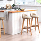 Contemporary Indoor Bar Stool Round Seat Stool with Backrest, Wood Base Clearhalo 'Bar Furniture' 'Bar Stools' 'bar_stools' 'furn' 'furn_bar_stools' 'furniture_bar_stools' 'Kitchen & Dining Furniture' 'kitchen&dining_furn' 'kitchen' 'kitchen_furn' Furniture' 1200x1200_616e83b7-61ed-41c6-b796-58c131c9a4ae