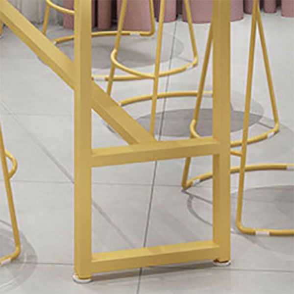 Rectangular Artificial Marble Bar Table Luxurious Bistro Table with Double Pedestal Clearhalo 'Bar Furniture' 'Bar Tables' 'bar_tables' 'furn' 'furn_bar_tables' 'Furniture' 'Kitchen & Dining Furniture' 1200x1200_616f24d9-fea0-4efd-903d-a00e6fa5de43