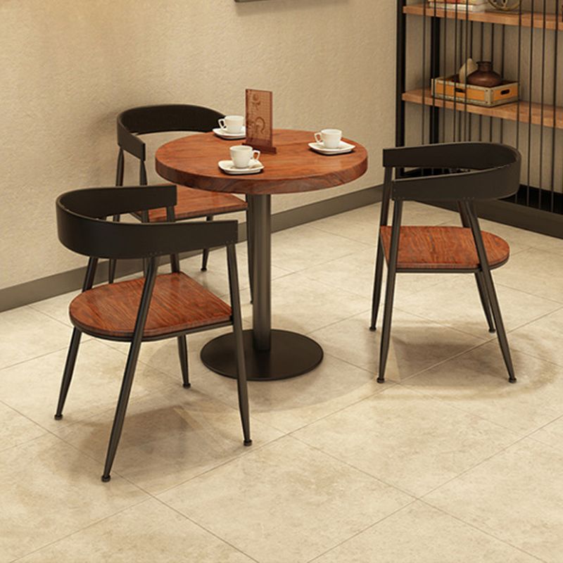 Contemporary Solid Wood Dining Table Round Pedestal Base Dining Table for Home Use Clearhalo 'Dining Tables & Seating' 'Dining Tables' 'dining_table' 'furn' 'furn_dining_table' 'Furniture' 'Kitchen & Dining Furniture' 1200x1200_61701bbb-ca47-4ce1-9db5-79c465545b25