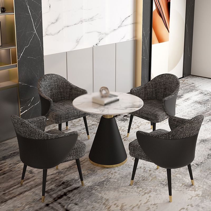 Contemporary 1/2/5 Pieces Dining Set Round Dining Room Table Set for Home Clearhalo 'Dining Room Sets' 'Dining Tables & Seating' 'dining_room_set' 'furn' 'furn_dining_room_set' 'Furniture' 'furniture_dining_room_set' 'Kitchen & Dining Furniture' 'kitchen&dining_furn' 'kitchen' 1200x1200_6170f950-ea74-4014-90fc-e5e6093c3b8e