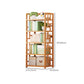 Natural Floor Bookshelf Contemporary Bamboo Shelf Bookcase for Study Room