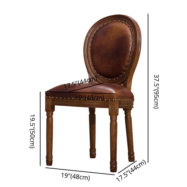 Farmhouse Dining Chair with Wood Legs King Louis Back Side Chair for Home Use Clearhalo ' kitchen&dining_furn' 'Dining Chairs' 'Dining Tables & Seating' 'dining_chair' 'furn' 'furn_dining_chair' 'Furniture' 'furniture_dining_chair' 'Kitchen & Dining Furniture' 'kitchen' 1200x1200_61722cc1-4e42-4c86-9198-ac1fde773e82