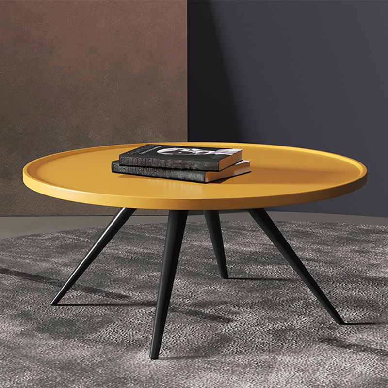 Pine Wood 4 Legs Coffee Table Modernism Round Tray Table Cocktail Table Clearhalo 'Coffee & Accent Tables' 'Coffee Tables' 'coffee_tables' 'furn' 'furn_coffee_tables' 'Furniture' 'Living Room Furniture' 1200x1200_61727b4e-624e-4156-b253-220cbb29e59c
