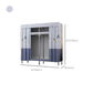 Contemporary Style Metal Wardrobe 2-Shelves Wardrobe Closet for Bedroom Clearhalo 'Armoires & Wardrobes' 'armoires_wardrobes' 'Bedroom Furniture' 'furn' 'furn_armoires_wardrobes' 'Furniture' 1200x1200_6174a7a8-c47b-4bf0-8f4b-1584e0f2a50b