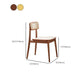 Matte Finish Contemporary Oak Wood Dining Chair for Living Room