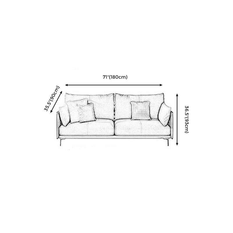 Living Room Velvet Settee Pillow Top Arm Standard Sofa with Cushion Back Clearhalo 'furn' 'furn_sofas' 'Furniture' 'furniture_sofas' 'Living Room Furniture' 'Sofa' 'sofas' 1200x1200_61751005-a1e6-428d-9477-10add25cdd6b