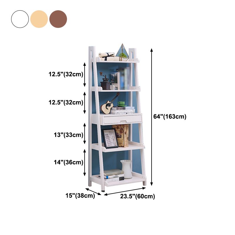Scandinavian Ladder Bookshelf Vertical Open Ash Bookcase for Living Room Clearhalo 'Bookcases' 'furn' 'furn_bookcases' 'Furniture' 'furniture_bookcases' 'Office Furniture' 1200x1200_6175d8f2-68da-46b5-b8f9-888725484a49
