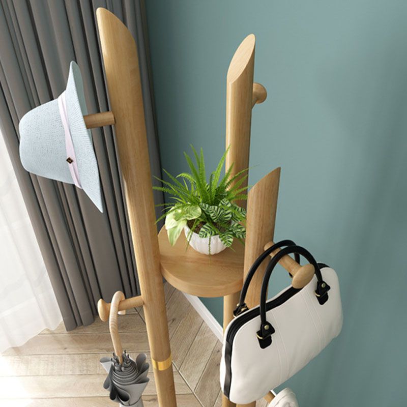 Mid Century Modern Hall Stand Wooden Hall Stand with Storage Shelf Organizer Clearhalo 'Entry & Mudroom Furniture' 'furn' 'furn_hall_tree_coat_racks' 'Furniture' 'Hall Trees & Coat Racks' 'hall_tree_coat_racks' 1200x1200_617a7a5c-9efe-47b5-b6c7-af1d3d0a7642