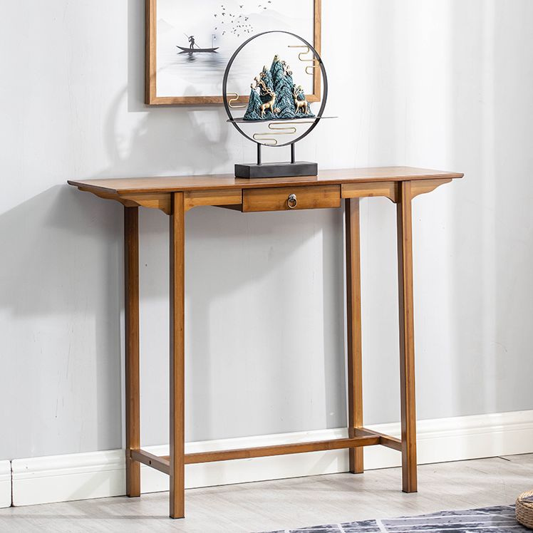 Mesa de consola moderna de mediados de siglo Mesa de consola de rectángulo marrón oscuro