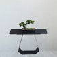 Rectangle Shape Contemporary Console Table Black Stone Console Sofa Table