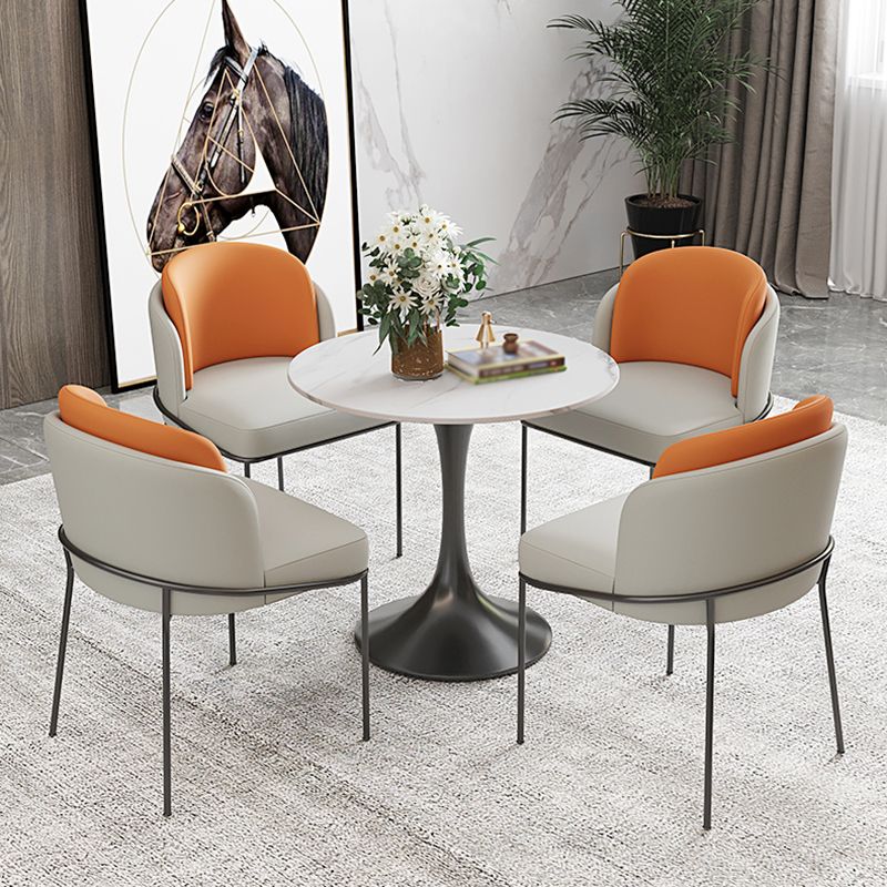 Contemporary 1/3/4/5 Pieces Dining Set Round Dining Room Table Set Clearhalo 'Dining Room Sets' 'Dining Tables & Seating' 'dining_room_set' 'furn' 'furn_dining_room_set' 'Furniture' 'furniture_dining_room_set' 'Kitchen & Dining Furniture' 'kitchen&dining_furn' 'kitchen' 1200x1200_617cefc6-a5f6-406f-be88-7e95ce0bf74f