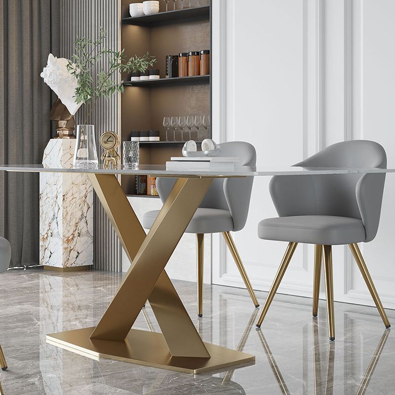 Metal Traditional Luxury Rectangle Table White Sintered Stone Table for Dining Room Clearhalo ' dining_table' 'Dining Tables & Seating' 'Dining Tables' 'furn' 'furn_dining_table' 'Furniture' 'furniture_dining_table' 'Kitchen & Dining Furniture' 'kitchen&dining_furn' 'kitchen' 'kitchen_dining_table' 1200x1200_617d8959-e894-4cf4-90db-ffa3eecac90f