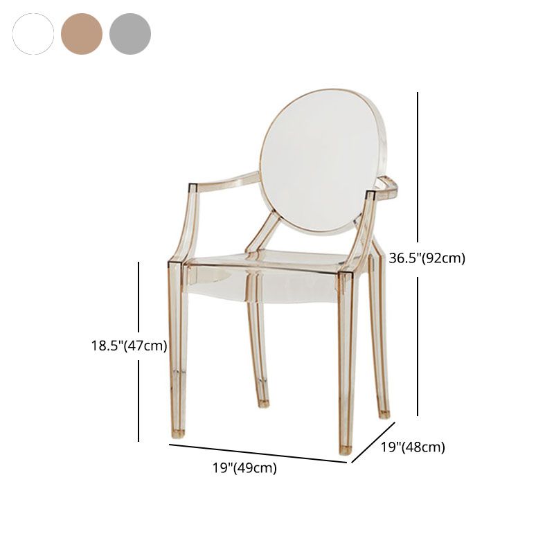 Scandinavian Design Arm Plastic Side Chair Open Back Side Chair Clearhalo 'Dining Chairs' 'Dining Tables & Seating' 'dining_chair' 'furn' 'furn_dining_chair' 'Furniture' 'furniture_dining_chair' 'Kitchen & Dining Furniture' 1200x1200_617e7575-3773-4f28-898a-574ccd13832c