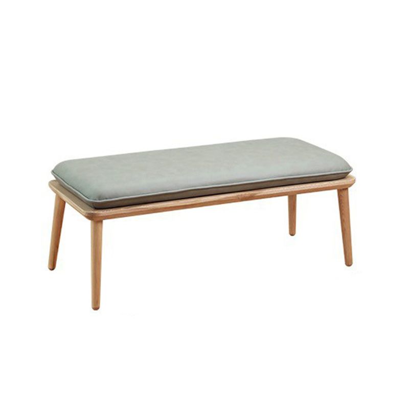 Modern Bench Wood Entryway Bench with Cushioned 39.37" L x 17.71" W x 14.96" H Clearhalo 'Benches' 'Chairs & Seating' 'furn' 'furn_benches' 'Furniture' 'Living Room Furniture' 1200x1200_617f0463-23b7-44d1-bc38-1869fbaeb5bd