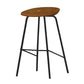 Industrial Black Legs Bar Stools Indoor Faux Leather Counter Chair