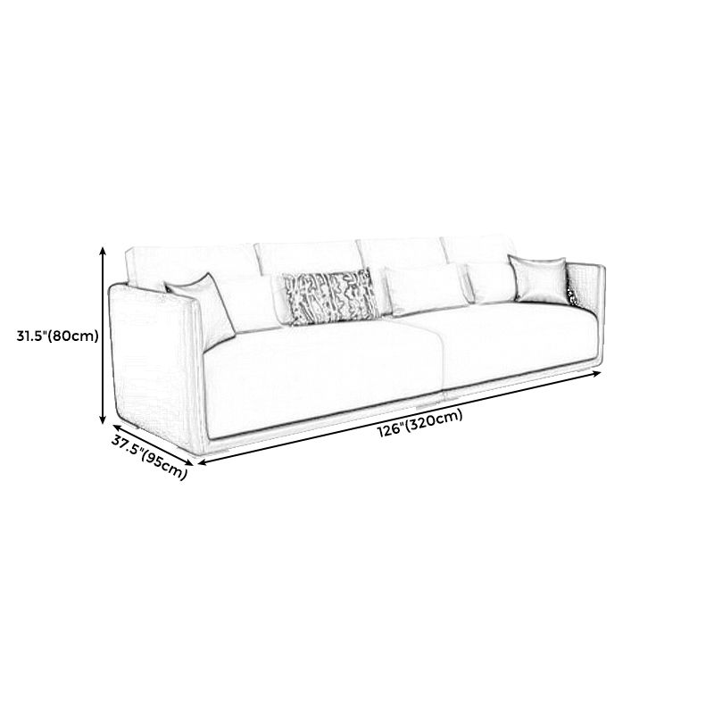 Modern Style Solid Wood Base Latex/sponge Cushion Rectangular Sofa Clearhalo 'furn' 'furn_sofas' 'Furniture' 'furniture_sofas' 'kitchen' 'kitchen_sofas' 'Living Room Furniture' 'Sofa' 'sofas' 1200x1200_61816ce1-d196-4c30-9bef-3d41bfb9605b