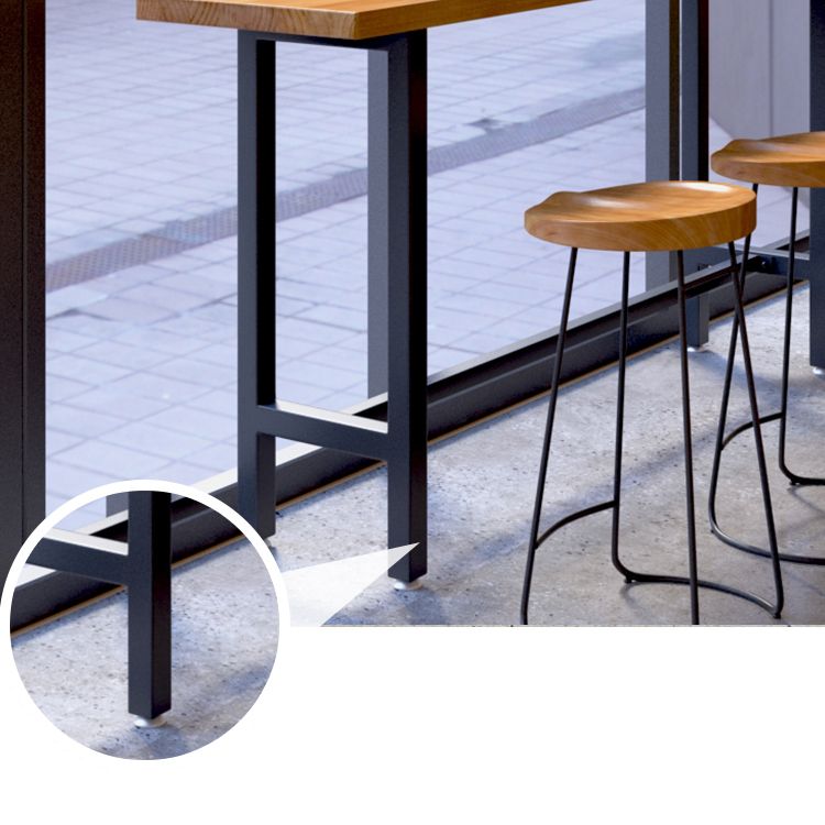 Rechthoek houten bovenste toonbank industriële balktafel voor eetkamer