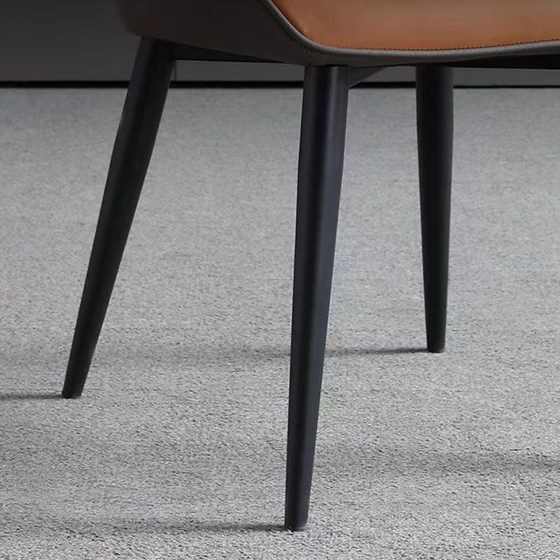 Minimalist Style Wingback Arm Chairs Leather Dining Side Chairs (Set of 2) Clearhalo ' kitchen&dining_furn' 'Dining Chairs' 'Dining Tables & Seating' 'dining_chair' 'furn' 'furn_dining_chair' 'Furniture' 'furniture_dining_chair' 'Kitchen & Dining Furniture' 'kitchen' 1200x1200_6183cce5-b75e-4519-9c28-056c4e19df66