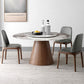 Round Sintered Stone Dining Table Stone Table in White with Pedestal Clearhalo 'Dining Tables & Seating' 'Dining Tables' 'dining_table' 'furn' 'furn_dining_table' 'Furniture' 'Kitchen & Dining Furniture' 1200x1200_61841d77-bb32-442d-96be-b9e6824f0755