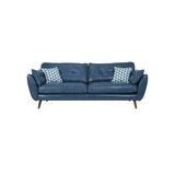 33,46 "ausgestellter Armsofa mit getuftetem Split-Rücken-Sofa, blaues echtes Leder