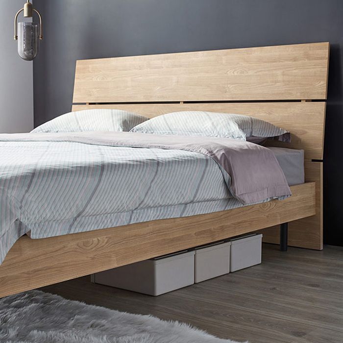 42.12" High Standard Bed with Headboard Mattress Included Wood