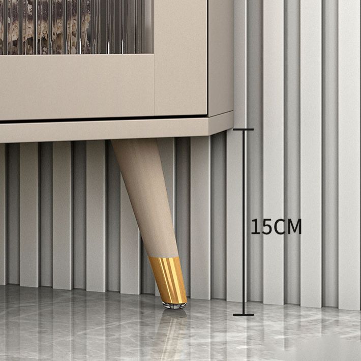 Servitore a buffet in pietra moderna 69,7 "H Server a buffet sala da pranzo con 2 porte di vetro