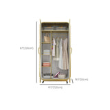 Modern Freestanding Wardrobe Armoire Metal Frame Wardrobe with Clothes Rail