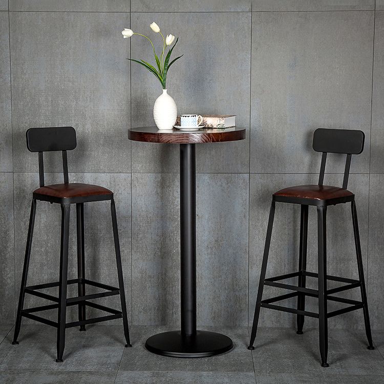 Industrial Leather Bar and Counter Stool Square Stool with 4 Legs Clearhalo 'Bar Furniture' 'Bar Stools' 'bar_stools' 'furn' 'furn_bar_stools' 'Furniture' 'Kitchen & Dining Furniture' 1200x1200_6189b149-841a-487f-8e8c-221276ad3213