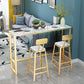 Glam Pub Table Faux Marble Bar Height Rectangle Bar Table for Indoor Clearhalo 'Bar Furniture' 'Bar Tables' 'bar_tables' 'furn' 'furn_bar_tables' 'Furniture' 'Kitchen & Dining Furniture' 1200x1200_618b5777-e232-490a-9695-62368b954f17