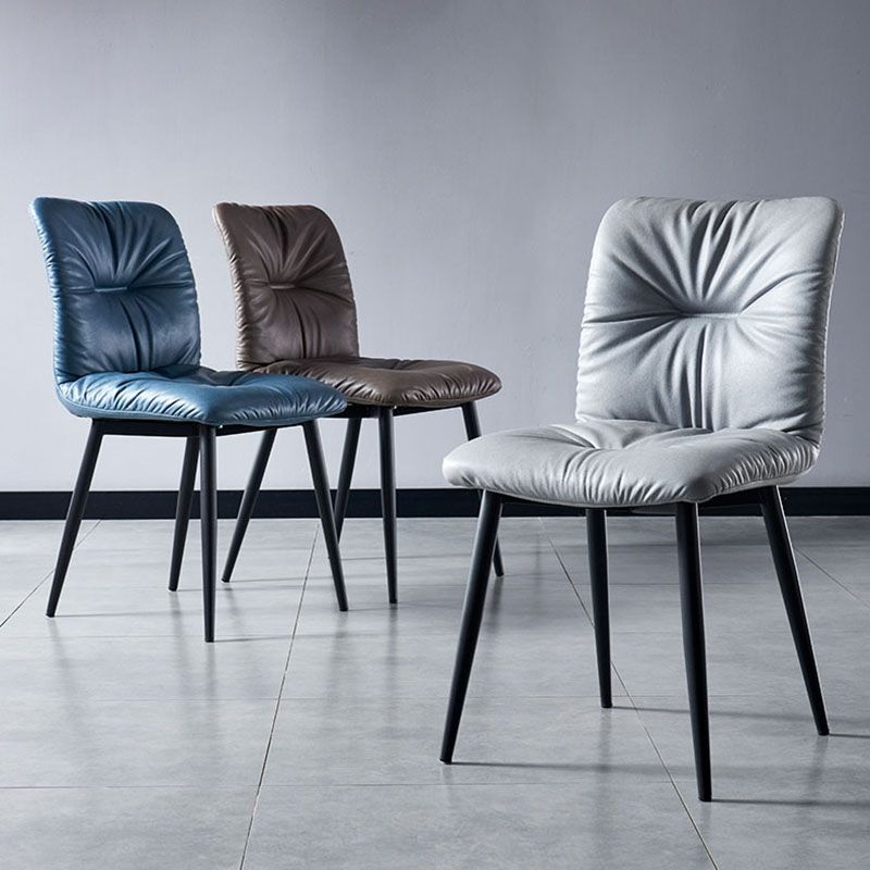 Modern Chair Dining Armless Chair with Metal Legs for Kitchen Clearhalo ' kitchen&dining_furn' 'Dining Chairs' 'Dining Tables & Seating' 'dining_chair' 'furn' 'furn_dining_chair' 'Furniture' 'furniture_dining_chair' 'Kitchen & Dining Furniture' 'kitchen' 1200x1200_618ce18b-e49b-4547-aff1-0801471beaea