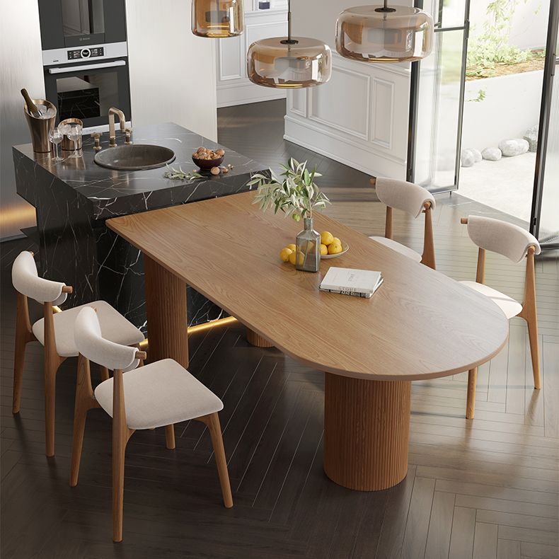 Contemporary Solid Wood Dining Table 3 Legs Dining Table for Dining Room Clearhalo 'Dining Tables & Seating' 'Dining Tables' 'dining_table' 'furn' 'furn_dining_table' 'Furniture' 'furniture_dining_table' 'Kitchen & Dining Furniture' 'kitchen' 'kitchen_dining_table' 1200x1200_618e2676-c1cb-453f-a1ba-4a423b8fbf42