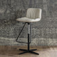 Industrial Armless Counter Stool Leather Adjustable Height Bar Stool for Indoor