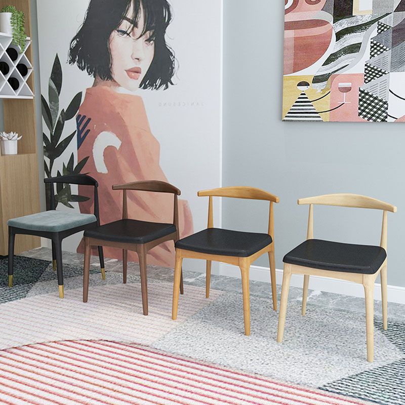 Industrial Design Faux Leather Side Chair Open Back Dining Side Chair Clearhalo 'Dining Chairs' 'Dining Tables & Seating' 'dining_chair' 'furn' 'furn_dining_chair' 'Furniture' 'furniture_dining_chair' 'Kitchen & Dining Furniture' 1200x1200_618e7d1c-6de0-4837-b302-3402deba6de8