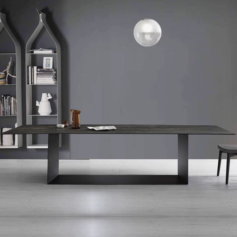 Metal Traditional Luxury Rectangle Table Sintered Stone Top Indoor Table for Kitchen and Dining Room Clearhalo ' dining_table' 'Dining Tables & Seating' 'Dining Tables' 'furn' 'furn_dining_table' 'Furniture' 'furniture_dining_table' 'Kitchen & Dining Furniture' 'kitchen&dining_furn' 'kitchen' 'kitchen_dining_table' 1200x1200_618f541c-cf7b-4254-8414-ab831c450c0c