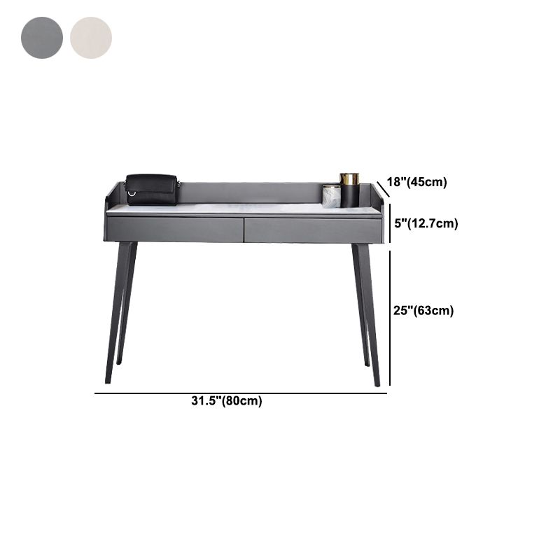 Set di vanità contemporanei 2 cassetti di stoccaggio con sgabelli imbottiti 29,5 "di altezza