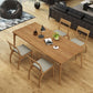 Ash Solid Wood Dining Table Mid-Century Rectangle Dining Table for Dining Room