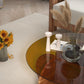 Table basse à plateau en verre Table basse ou table d'appoint ronde moderne